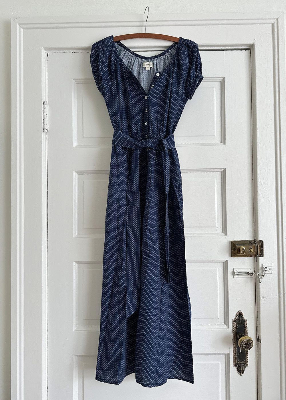 Calais Dress - Navy Dot